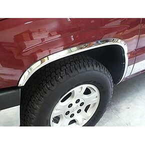 Fits Chevrolet Suburban 2000-2006 4 Piece Molded Stainless Steel Chrome Wheel Well Fender Trim Molding, 1.75" Width in Saudi Arabia