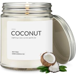 1OAK Coconut Candle - Soy Wax Scented Candles (Coconut) - Soy Candles for Home Scented - Long Burning Premium - Hand-Poured (7oz.) in Saudi Arabia