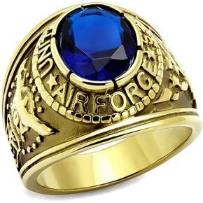 Men's USA Air Force Military Patriotic Ring Blue Stone in Kuwait
