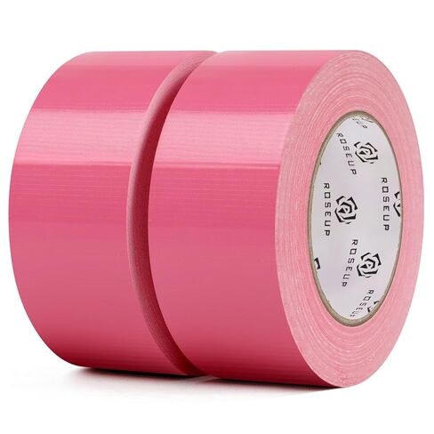 ROSEUP 2 Pack Duct Tape Heavy Duty,7.5 Mil Thickness,2 Inches x 30 Yards,Flexible,No Residue,Waterproof and Tear by Hand,Multi-Use for Indoor & Outdoor, Pink in Kuwait