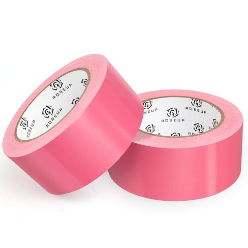 ROSEUP 2 Pack Duct Tape Heavy Duty,7.5 Mil Thickness,2 Inches x 30 Yards,Flexible,No Residue,Waterproof and Tear by Hand,Multi-Use for Indoor & Outdoor, Pink in Kuwait
