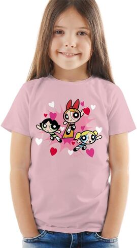 Powerpuff Girls Power Burst Hearts Kids T Shirt for Youth Toddler Boys and Girls in Saudi Arabia
