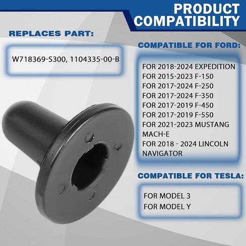20 قطعة من حلقة صامولة الإضاءة الخلفية مع مانع تسرب متوافق مع Ford F150 F250 F350 Expedition & Tesla Model 3 Model Y يستبدل W718369-S300 1104335-00-B مشبك تثبيت مجموعة مصابيح الذيل in Kuwait
