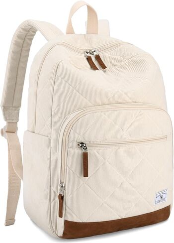 VX VONXURY School Backpack for Girls, Lightweight 15.6inch Corduroy Backpack for Teens Women Men Casual Bookbag for College Travel (Yellow Flower) in Saudi Arabia