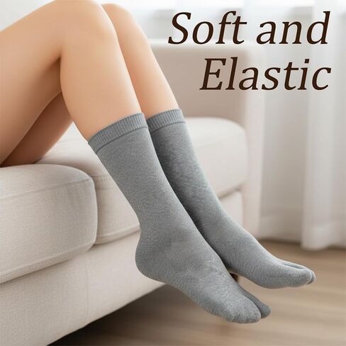 4 Pairs Flip Flop Socks, Tabi Socks Women Men Black Tabi Socks, Split Toe Cotton Tabi Socks Comfortable Casual Wear, Black White Gray in Saudi Arabia