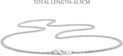 AWNL Men's Sterling Silver Pendant Necklace Hawk Eye Natural Gemstone Tiwaz Moving Ball Necklace with Stainless Steel Chain Gift for Men 24 Inch in Kuwait