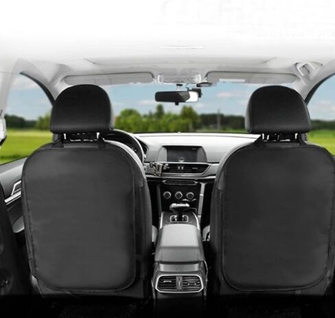 Car Seat Protector for Kids, Car Seat Cover Back Protector Durable Waterproof Back Seat Protector for Toddlers Child, Universal Fit Back of Seat Protector for SUV Sedan Trucks (2 Pack Black) in Saudi Arabia
