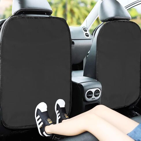 Car Seat Protector for Kids, Car Seat Cover Back Protector Durable Waterproof Back Seat Protector for Toddlers Child, Universal Fit Back of Seat Protector for SUV Sedan Trucks (2 Pack Black) in Saudi Arabia