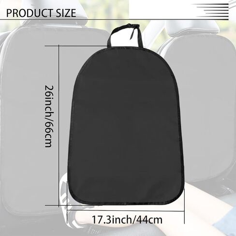 Car Seat Protector for Kids, Car Seat Cover Back Protector Durable Waterproof Back Seat Protector for Toddlers Child, Universal Fit Back of Seat Protector for SUV Sedan Trucks (2 Pack Black) in Saudi Arabia
