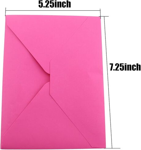 20 قطعة من ورق اللؤلؤ السميك الملون المطوي A7 مغلف مقاس 5 × 7 بوصة لدعوة زفاف وعيد الميلاد بطاقة معايدة للعطلات in Kuwait