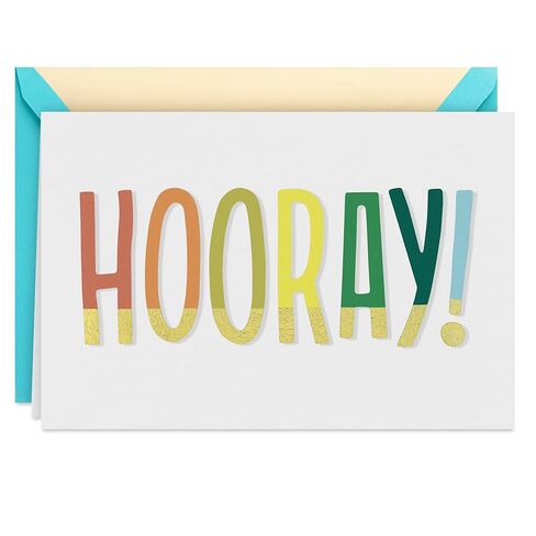 Hallmark Signature Congratulations Card (Hooray!) for Graduations, New Jobs, Retirements, Promotions, Awards in Saudi Arabia