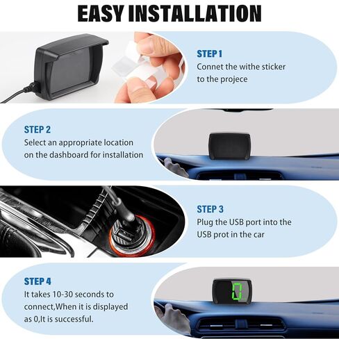 عداد السرعة الرقمي GPS للسيارة ميلا في الساعة، شاشة عرض رأسية مع خط LED كبير للسيارات HUD GPS عداد السرعة ميلا في الساعة، عداد السرعة GPS للسيارات والشاحنات والقوارب وسيارات الدفع الرباعي والدراجات النارية جميع المركبات كابل USB التوصيل والتشغيل in Kuwait