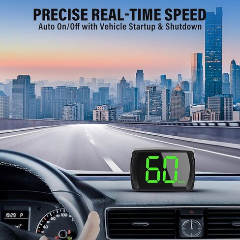 عداد السرعة الرقمي GPS للسيارة ميلا في الساعة، شاشة عرض رأسية مع خط LED كبير للسيارات HUD GPS عداد السرعة ميلا في الساعة، عداد السرعة GPS للسيارات والشاحنات والقوارب وسيارات الدفع الرباعي والدراجات النارية جميع المركبات كابل USB التوصيل والتشغيل in Kuwait