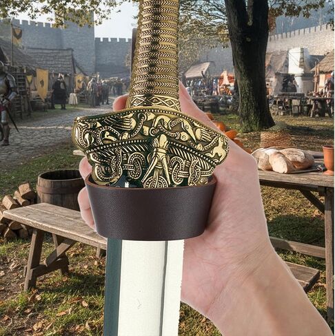 2 Pcs Sword Holsters, Sword Belt Holder Medieval Renaissance Style Leather Carriers, Authentic Swords Belt Diameter for Cosplay Props Knight Leather Frog Case in Saudi Arabia
