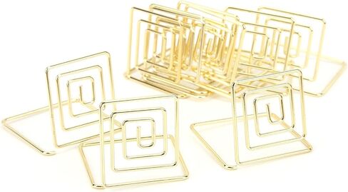 10Pcs Business Card Holder, Mini Cute Metal Desktop Message Display Stand for Table Number, Photo, Memo, Banknote, Wedding Favors, Engagement, Anniversaries Party (Rose Gold) in Saudi Arabia
