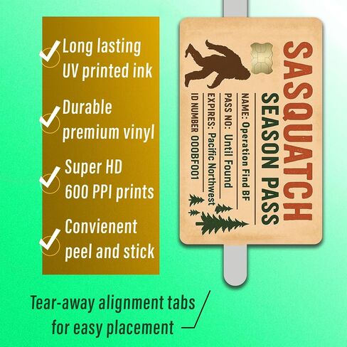 Credit Card Skin Sticker Cover Decal Wrap 2-Pack – Funny “Official Bigfoot Club" Vinyl Card Covers – Multiple Design Options in Saudi Arabia