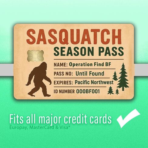 Credit Card Skin Sticker Cover Decal Wrap 2-Pack – Funny “Official Bigfoot Club" Vinyl Card Covers – Multiple Design Options in Saudi Arabia