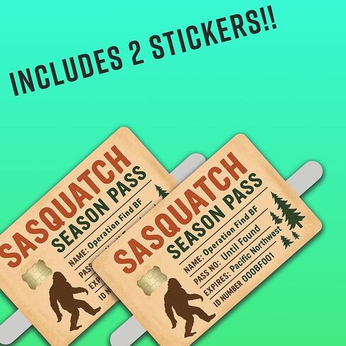 Credit Card Skin Sticker Cover Decal Wrap 2-Pack – Funny “Official Bigfoot Club" Vinyl Card Covers – Multiple Design Options in Saudi Arabia