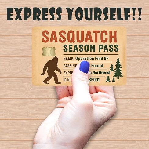Credit Card Skin Sticker Cover Decal Wrap 2-Pack – Funny “Official Bigfoot Club" Vinyl Card Covers – Multiple Design Options in Saudi Arabia