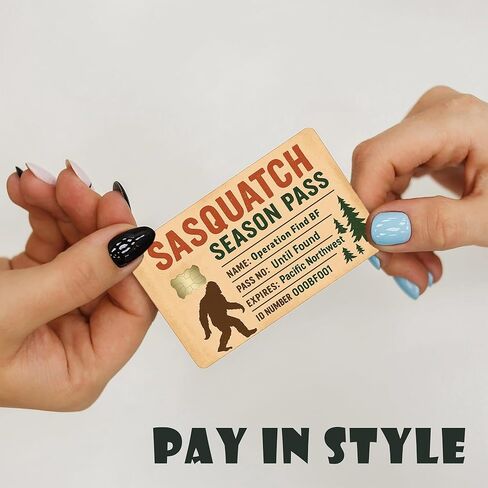 Credit Card Skin Sticker Cover Decal Wrap 2-Pack – Funny “Official Bigfoot Club" Vinyl Card Covers – Multiple Design Options in Saudi Arabia