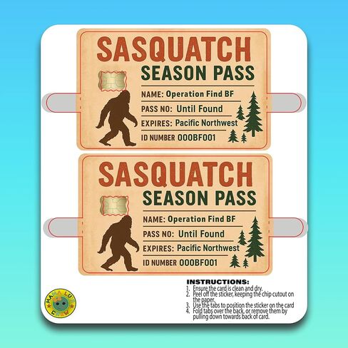 Credit Card Skin Sticker Cover Decal Wrap 2-Pack – Funny “Official Bigfoot Club" Vinyl Card Covers – Multiple Design Options in Saudi Arabia