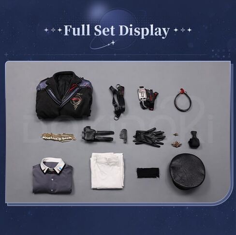 KIRA KIRA Caleb Cosplay Pilot Uniform SR Love and Deepspace Caleb Cloudsreach Strategy Farspace Colonel Halloween Costume in Saudi Arabia