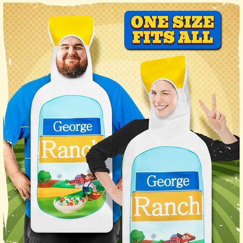 Zadin Ranch Costume, Food Dressing 2025 Halloween Costumes, Silly Weird Condiment,Stanley Cup, Pepper Costume, Dumb Vegetable Costumes in Kuwait