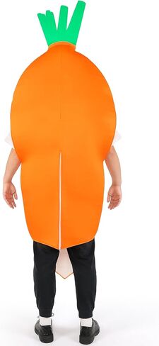 الجزرة زي الكبار الخضار تأثيري الزي البرتقالي مضحك لعيد الهالوين حفلة عيد الفصح الرجال النساء للجنسين حجم كبير in Kuwait