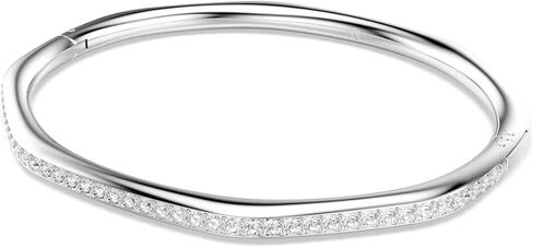 Swarovski Dextera bangle, Octagon shape, Round cut, White, Rhodium plated in Saudi Arabia