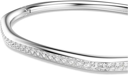 Swarovski Dextera bangle, Octagon shape, Round cut, White, Rhodium plated in Saudi Arabia