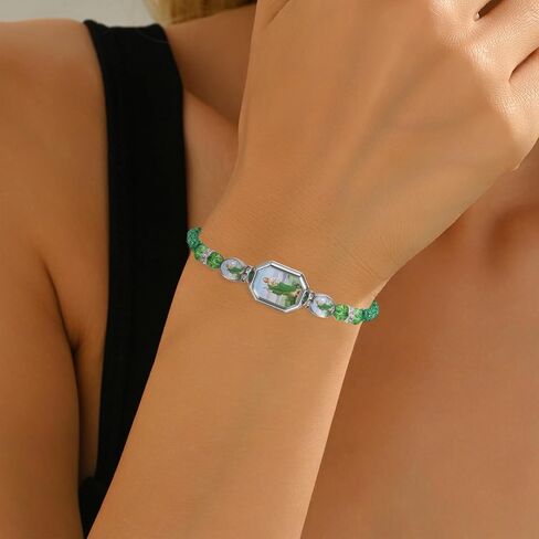 2 قطعة سوار صلاة سانت جود الأخضر مصنوع يدويًا مكسيكي قابل للتعديل على الطراز الديني سوار منسوج مناسب لكل من الرجال والنساء لارتدائه in Kuwait