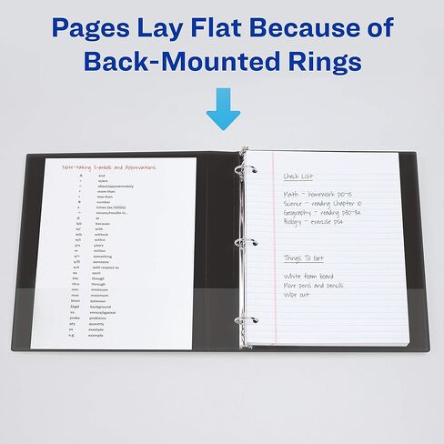 Avery Mini 3 Ring Binders, Holds 5.5" x 8.5" Paper, 1" Round Rings, 175-Sheet Capacity, 1.4 Inch Wide Spine, Label Holder, Black Binders, Great for Home, School, Office, and More (2-Pack of 13456) in Kuwait