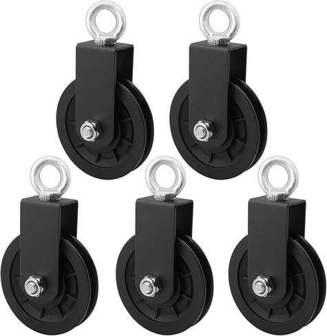 7 Pack 3.54 inch/90 mm Traction Silent Nylon Gym Cable Pulley Wheel, Rotation 360 Degree Traction Wheel, High-Quality, Strong Bearing Capacity,for LAT Pulley System DIY Gym Pulley System. by GENHAKON in Saudi Arabia
