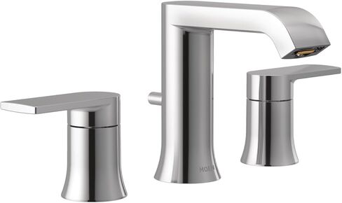 Moen T6708-9000 Genta صنبور حمام واسع النطاق بمقبضين مع صمام، كروم in Kuwait