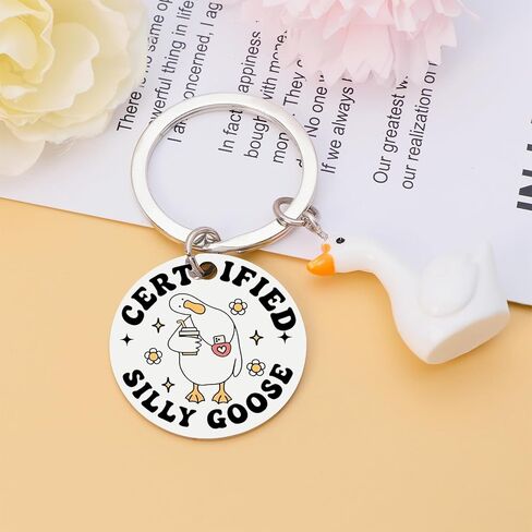 Funny Silly Goose Keychain for Friends Teen Girls Gag Gifts for Teen Girls Women Men in Saudi Arabia