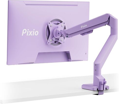 Pixio PS1D Wave Yellow Dual Monitor Arm Stand Desk Mount - Fits up to 32 inches Monitors and up to 19.8lbs. VESA Compatibility and Integrated Cable Management in Saudi Arabia