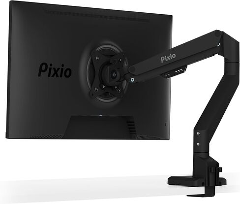Pixio PS1D Wave Yellow Dual Monitor Arm Stand Desk Mount - Fits up to 32 inches Monitors and up to 19.8lbs. VESA Compatibility and Integrated Cable Management in Saudi Arabia
