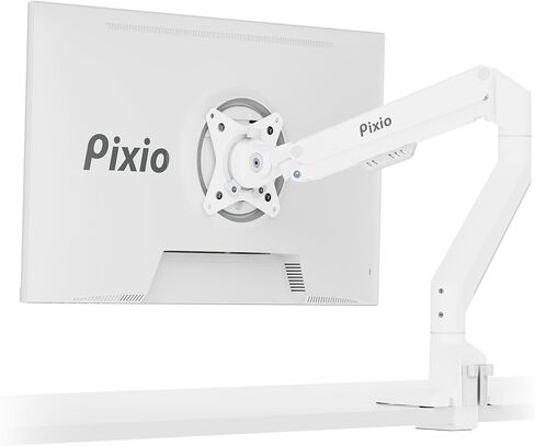 Pixio PS1D Wave Yellow Dual Monitor Arm Stand Desk Mount - Fits up to 32 inches Monitors and up to 19.8lbs. VESA Compatibility and Integrated Cable Management in Saudi Arabia