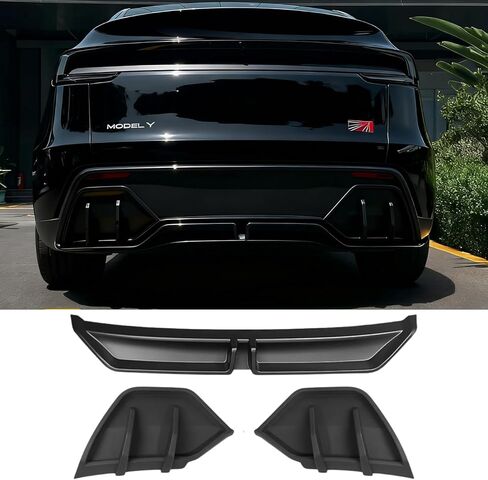 Rear Diffuser for Tesla Model Y Juniper 2025 2026+ 3PCS, Premium ABS Rear Lip Splitter, No-Drill Installation, Gloss Black in Saudi Arabia