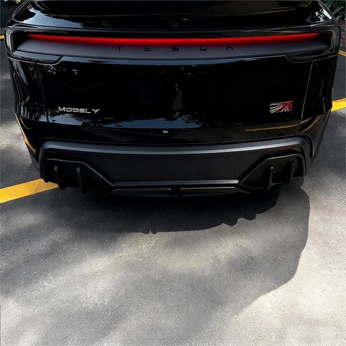 Rear Diffuser for Tesla Model Y Juniper 2025 2026+ 3PCS, Premium ABS Rear Lip Splitter, No-Drill Installation, Gloss Black in Saudi Arabia