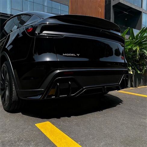 Rear Diffuser for Tesla Model Y Juniper 2025 2026+ 3PCS, Premium ABS Rear Lip Splitter, No-Drill Installation, Gloss Black in Saudi Arabia
