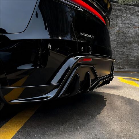 Rear Diffuser for Tesla Model Y Juniper 2025 2026+ 3PCS, Premium ABS Rear Lip Splitter, No-Drill Installation, Gloss Black in Saudi Arabia