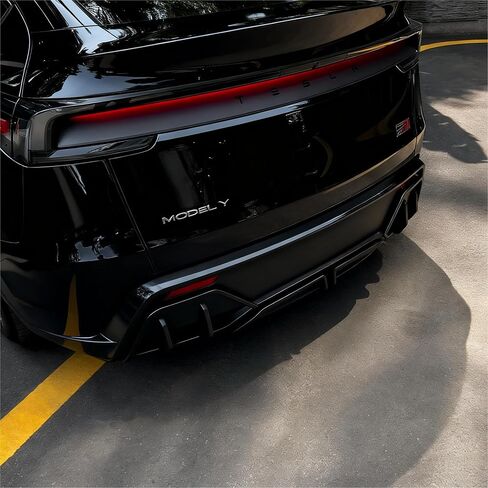Rear Diffuser for Tesla Model Y Juniper 2025 2026+ 3PCS, Premium ABS Rear Lip Splitter, No-Drill Installation, Gloss Black in Saudi Arabia