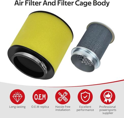 JAVIK Air Filter And Filter Cage Body For Honda Rancher Foreman P-ioneer 420 500 520 680 700 2001-2024 Big Red MUV 700 2009-2013 O.E.M# 17254-HN1-000 in Kuwait