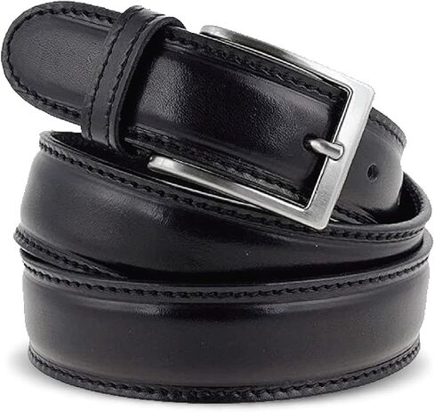 La Bottega del Calzolaio Classic leather belt for men with handmade stitching Made in Italy in Saudi Arabia