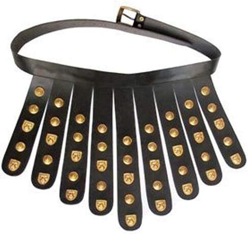 AnNafi® Roman Leather Belt |Medieval Armour Cingulum |Legionary Apron Belts with Brass Fittings Soldier Costume for Men/Adult in Saudi Arabia