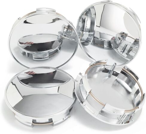 4Pcs 2.52in / 64mm Car Wheel Center Caps for 2005-2014 Mustang 1LB74TRMAB 1LB74DX8AB BR3Z-1130-B Chrome Outer 2.52 in, Inner 2.28 in Snap-On Hub Caps in Saudi Arabia