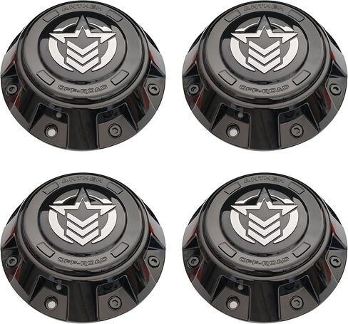 4Pcs Wheel Center Cap Hub Cover 1856L213H Gloss Black Anthem Off-Road in Saudi Arabia