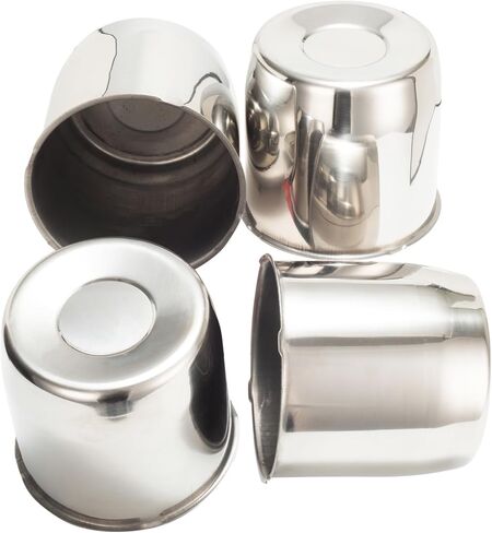 4Pcs 4.25 in Stainless Steel Wheel Center Caps Chrome Push Through Design - Fit 4.25" Center Bore for Truck, Trailer, SUV, RV Wheels Rims 4.11" Height Center Hub Caps in Saudi Arabia