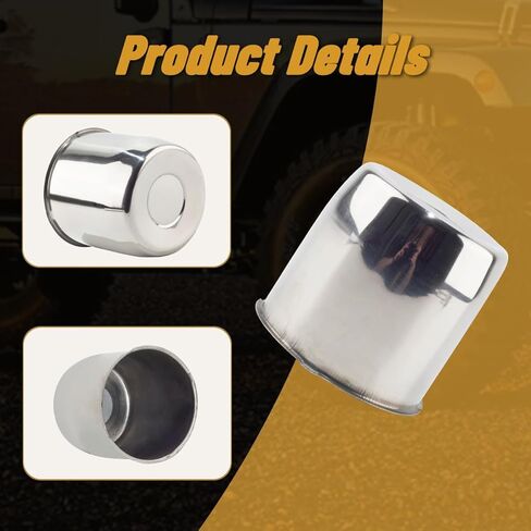 4Pcs 4.25 in Stainless Steel Wheel Center Caps Chrome Push Through Design - Fit 4.25" Center Bore for Truck, Trailer, SUV, RV Wheels Rims 4.11" Height Center Hub Caps in Saudi Arabia